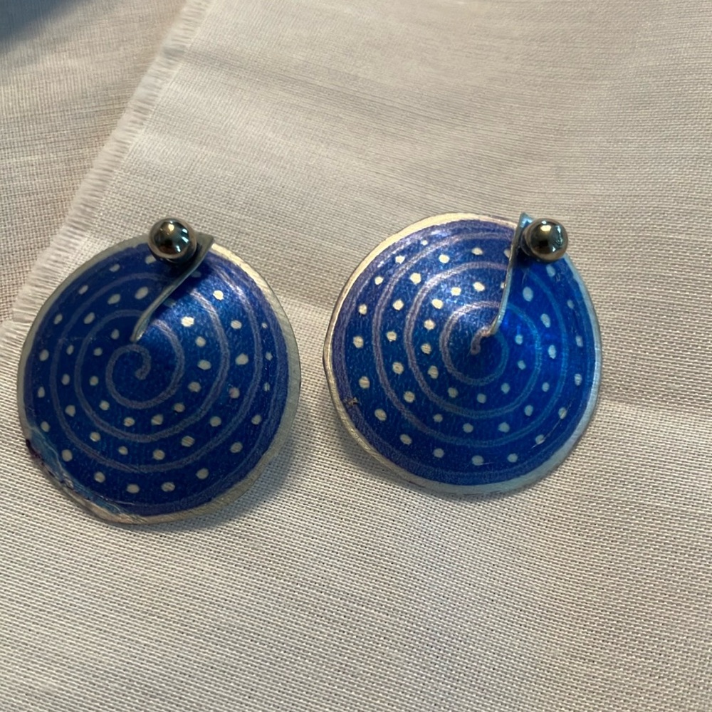 Lightweight, aluminum, artistic earrings